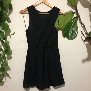 Topshop Cross Front Keyhole Black Romper Size 6